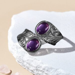 Amethyst-&-Silber-Ring „Heilige Verbindung“