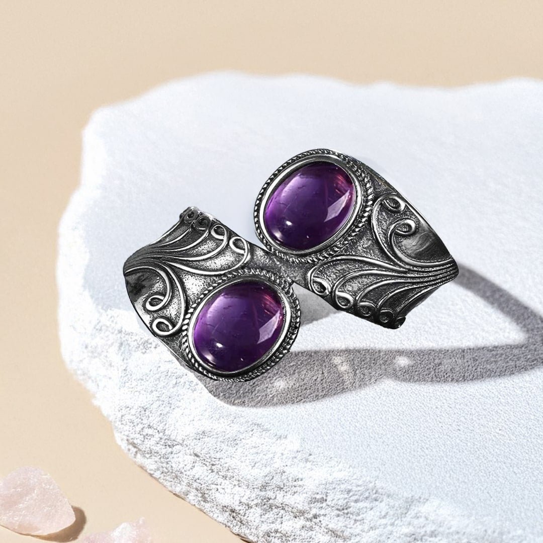 Amethyst-&-Silber-Ring „Heilige Verbindung“