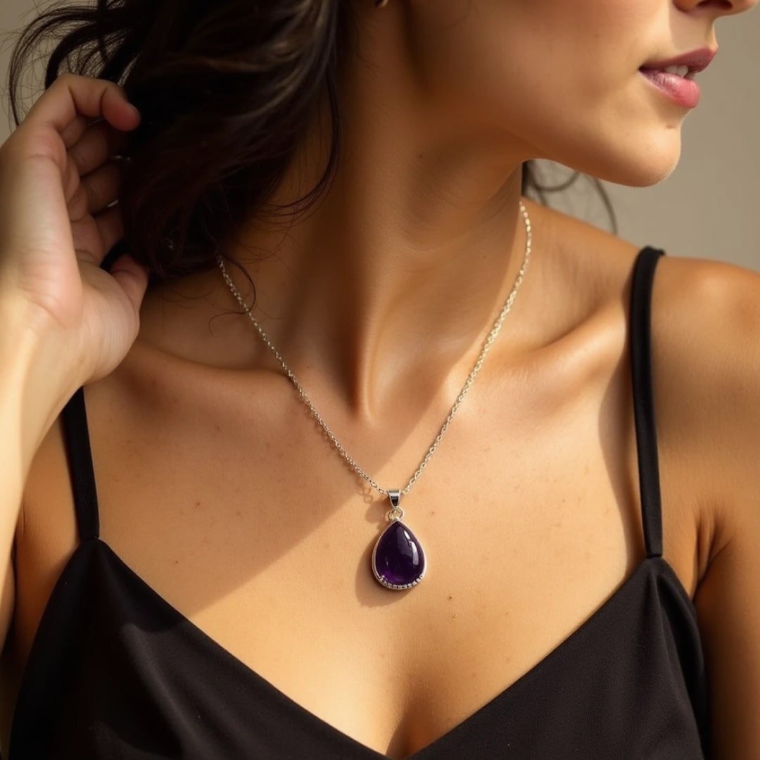 Amethyst "Drop" Pendant – Bild 2