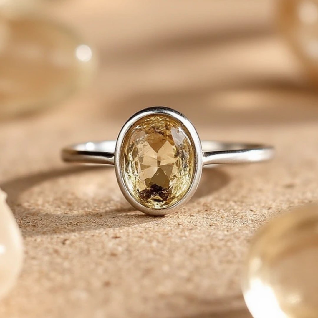 Adjustable Ring "Golden Light" in Citrine – Bild 3