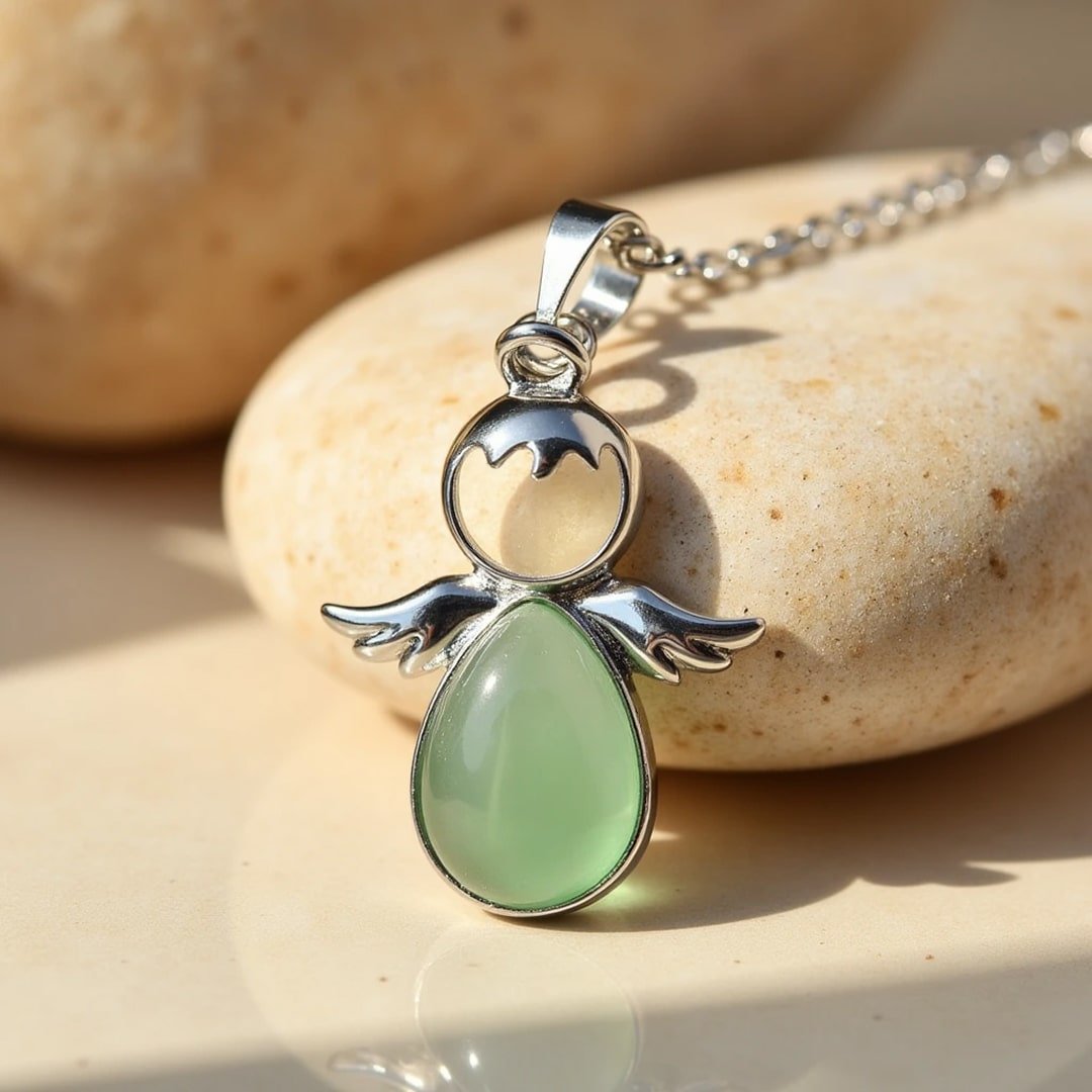 Small Angel Pendant and its Natural Stone – Bild 4