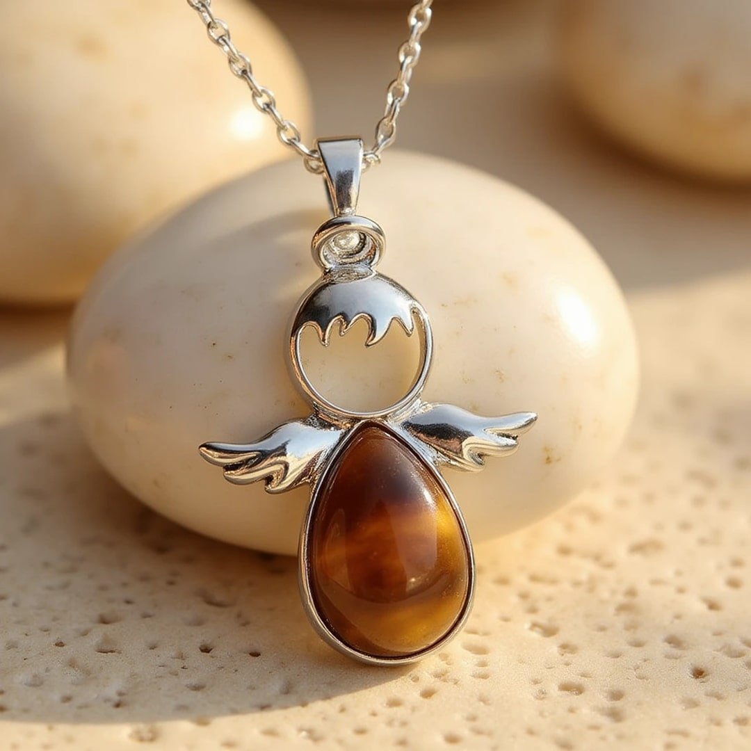 Small Angel Pendant and its Natural Stone – Bild 5