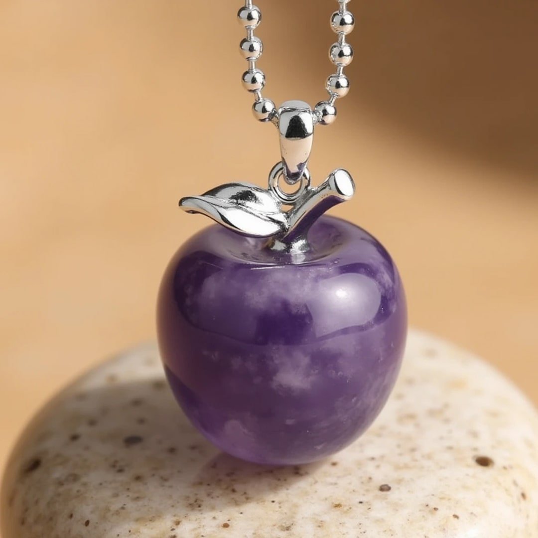 Natural Stone "Apple" Pendant – Bild 3