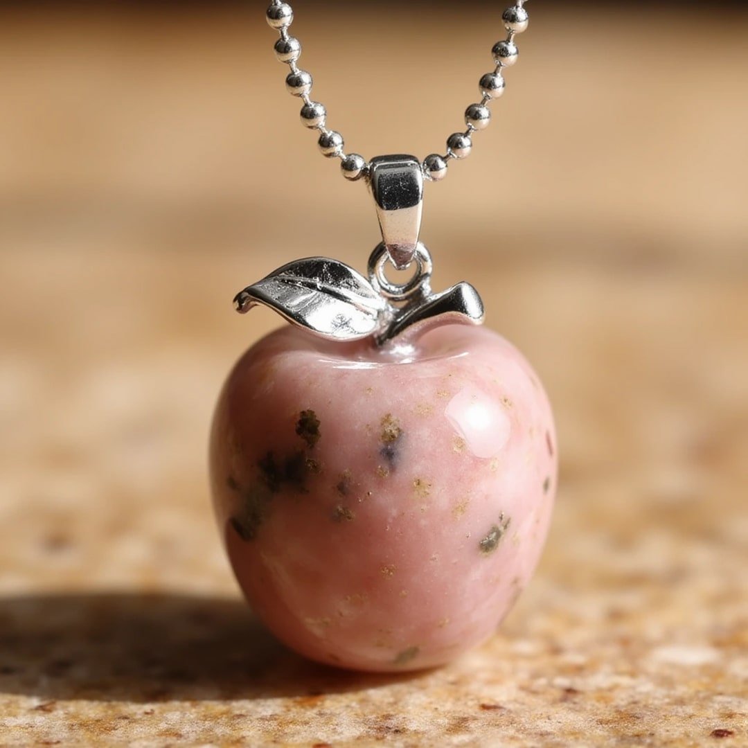 Natural Stone "Apple" Pendant – Bild 6