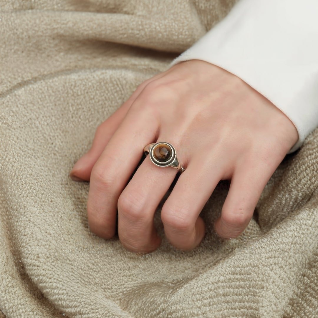 Tiger's Eye "Aura" Ring – Bild 2