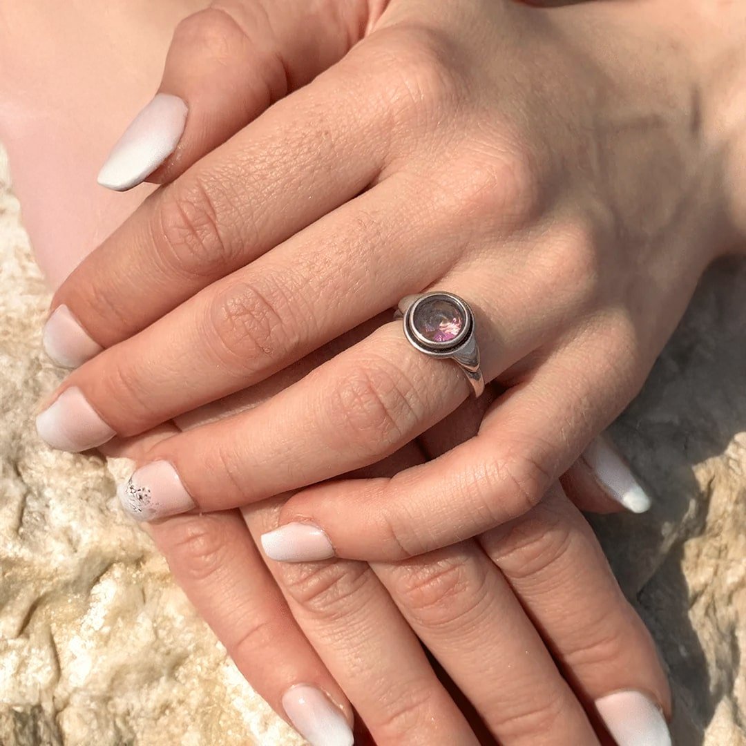 Rainbow Mystic Topaz & Silver Ring – Bild 2
