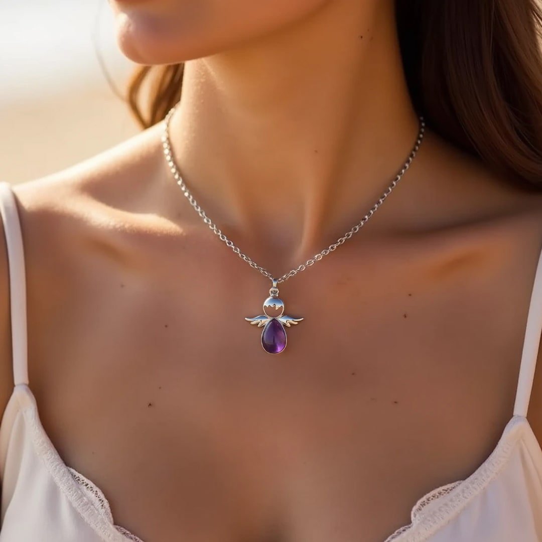 Small Angel Pendant and its Natural Stone – Bild 2