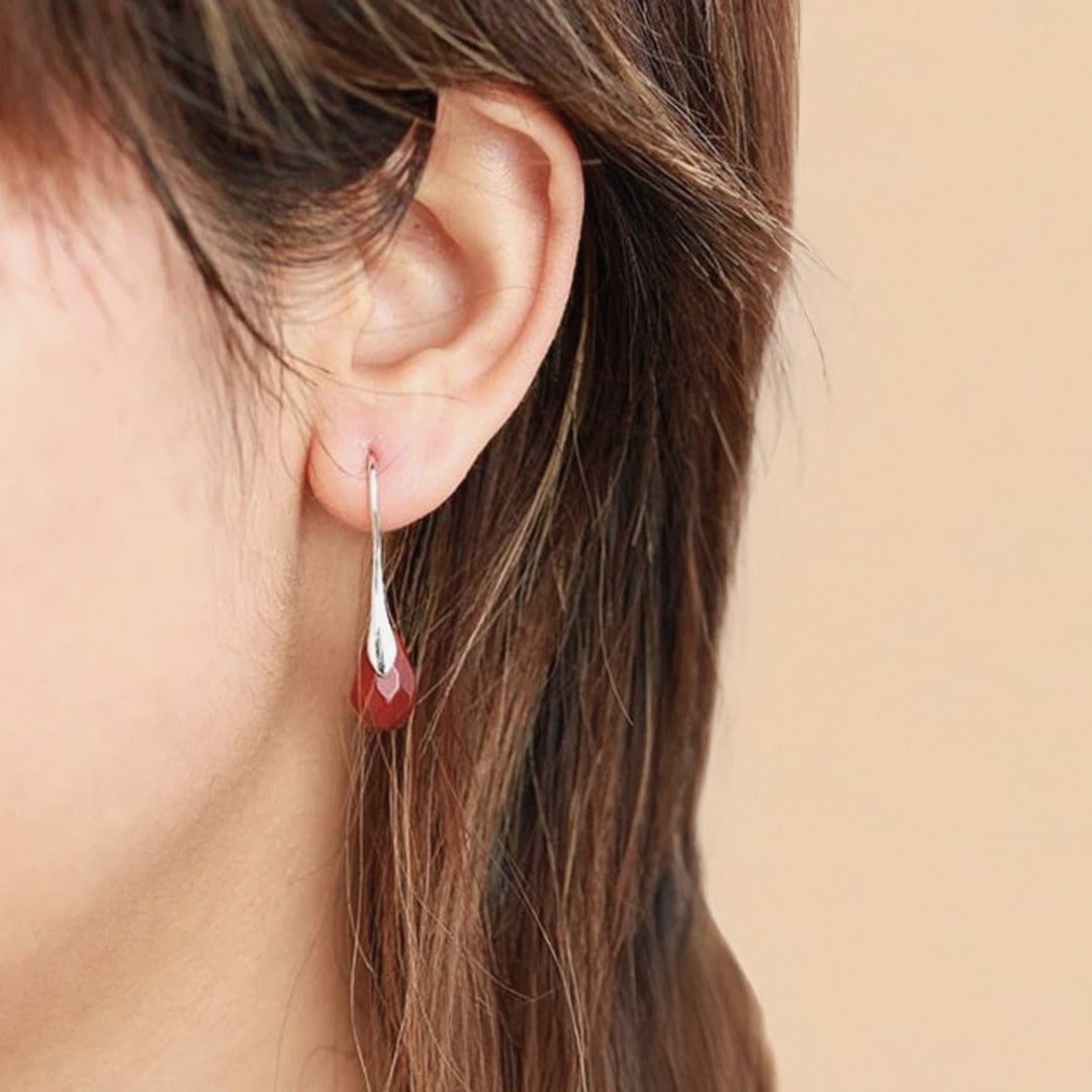 Dangling Red Jasper Earrings – Bild 2