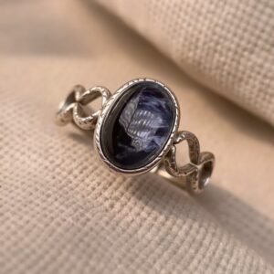 Verstellbar Ring "Storm Sparkle" in Pietersite