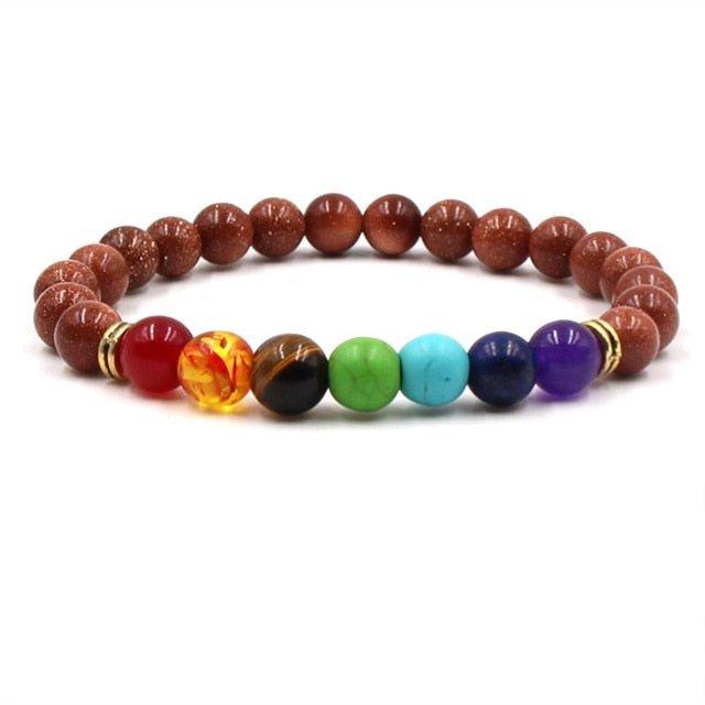 7 Chakra Multicolour Beaded Bracelet - Image 10