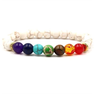 7 Chakra Multicolour Beaded Bracelet - Image 6