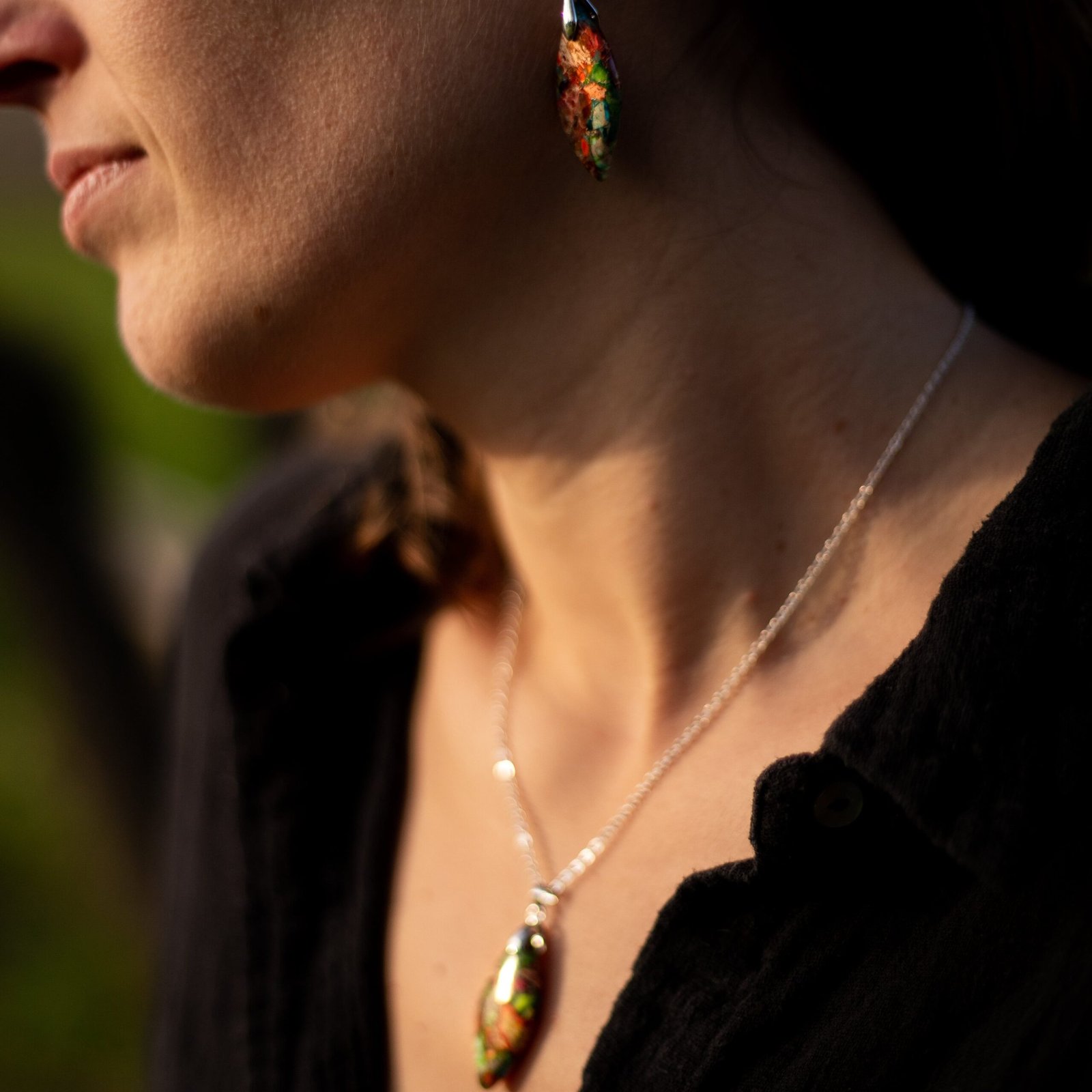 Harlequin Jasper Earrings – Bild 4