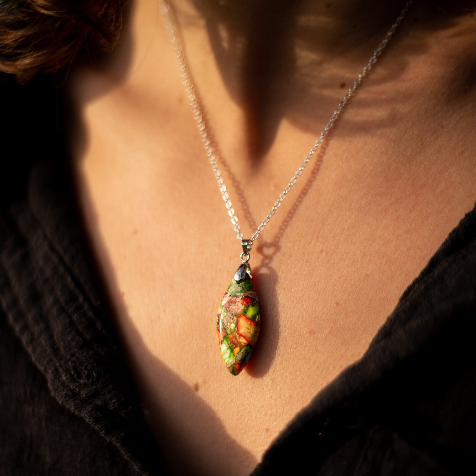 Harlequin Pendant in Jasper – Bild 5