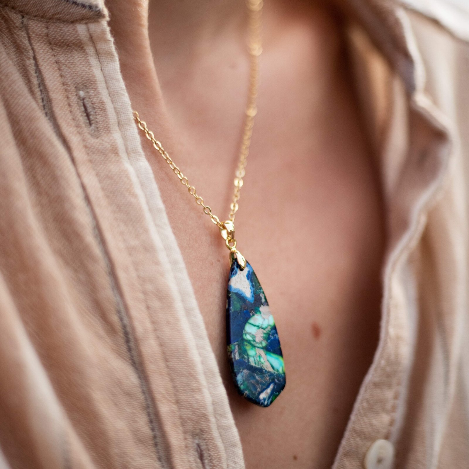 "Rhea" pendant in Jasper – Bild 2
