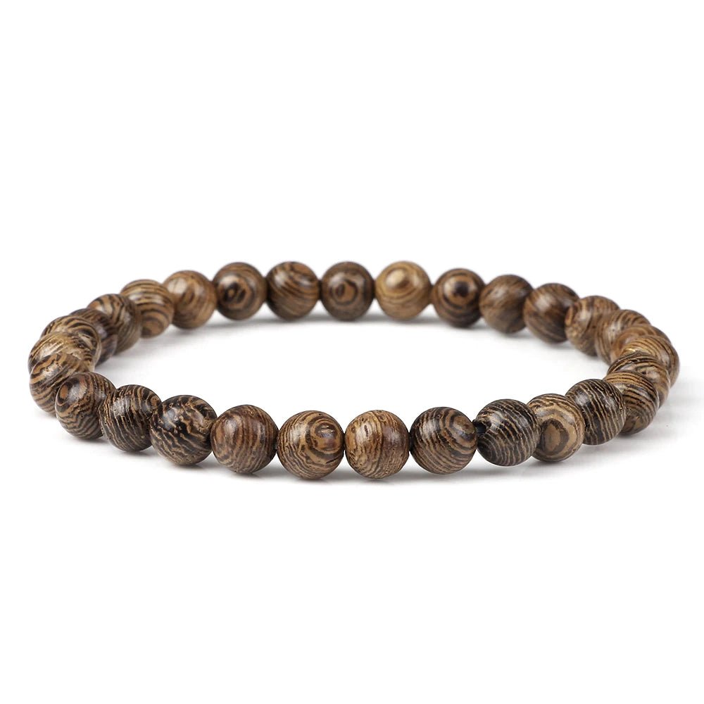 Natural Wood Bead Tibetan Buddha Bracelet - Image 12