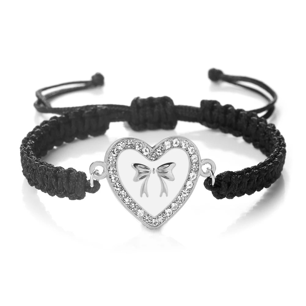 Heart Bowknot Braided Bracelet - Image 9