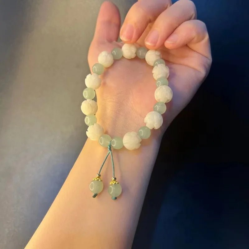 Natural Beads Lotus Flower Bracelet - Image 8