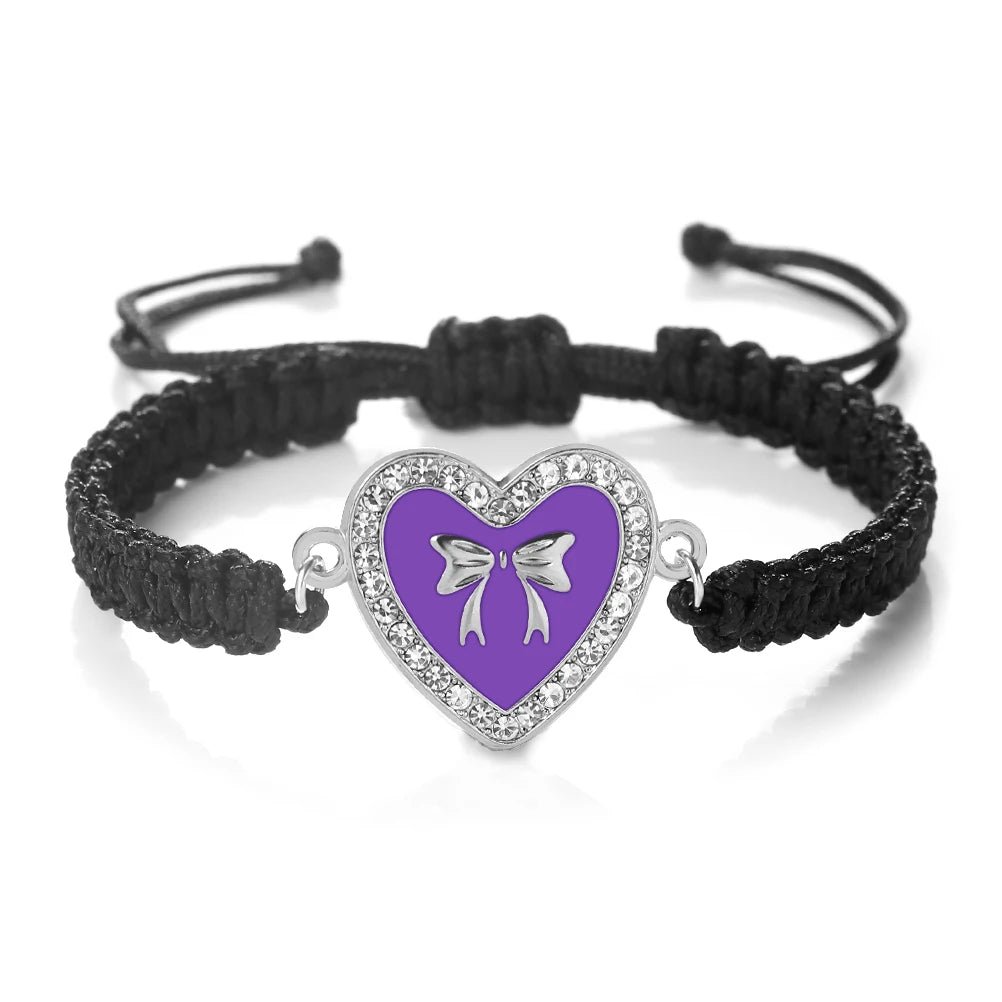 Heart Bowknot Braided Bracelet - Image 17