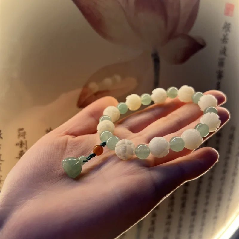 Natural Beads Lotus Flower Bracelet - Image 7
