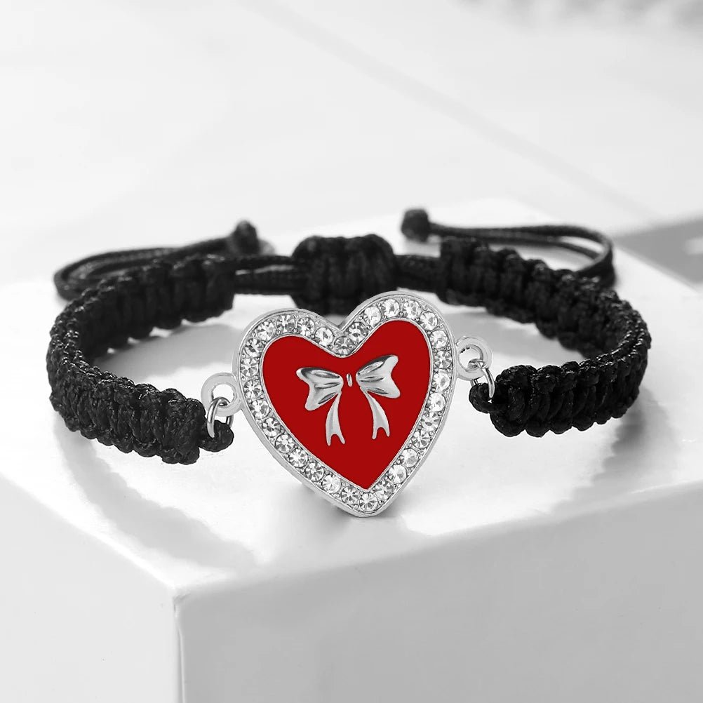 Heart Bowknot Braided Bracelet - Image 4