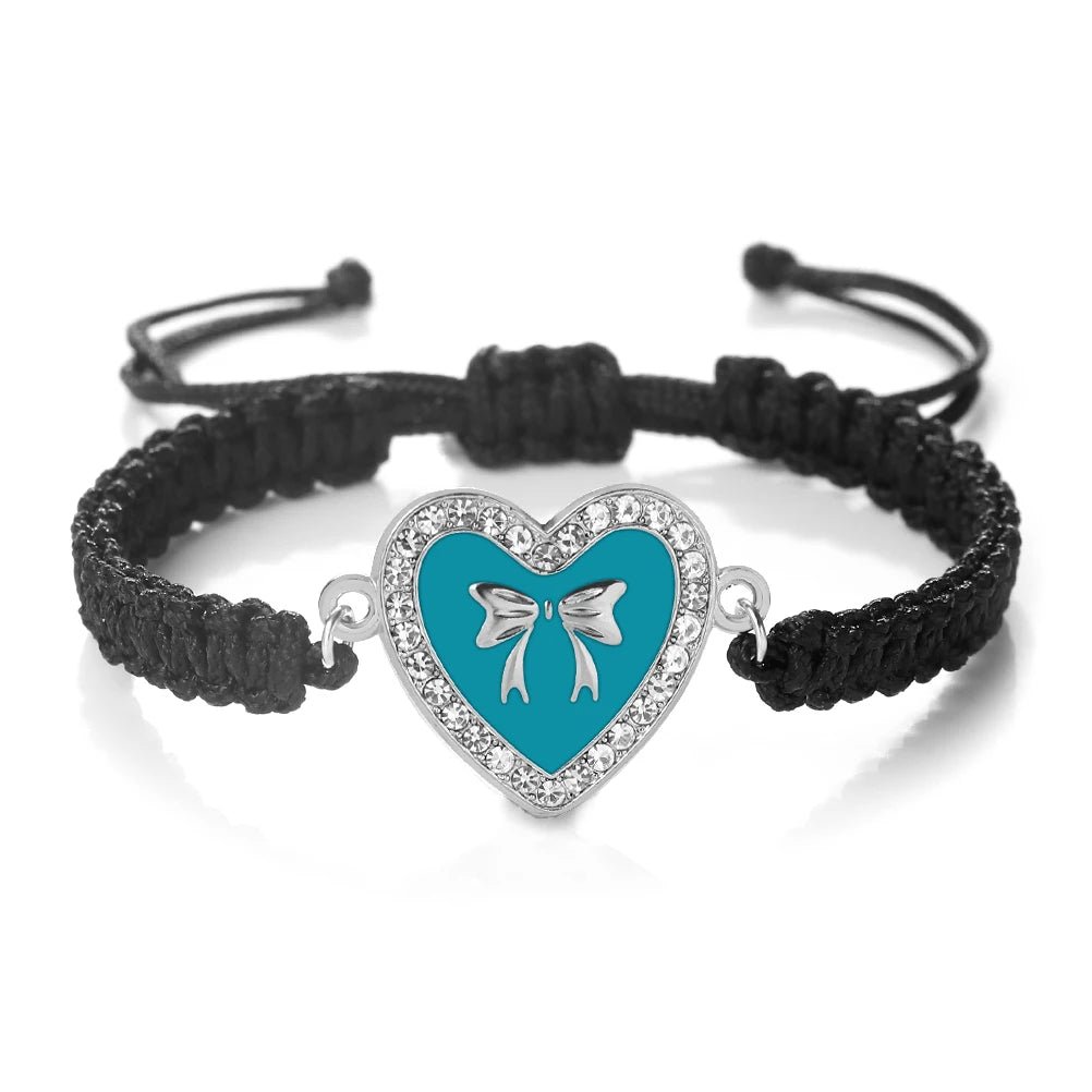 Heart Bowknot Braided Bracelet - Image 21