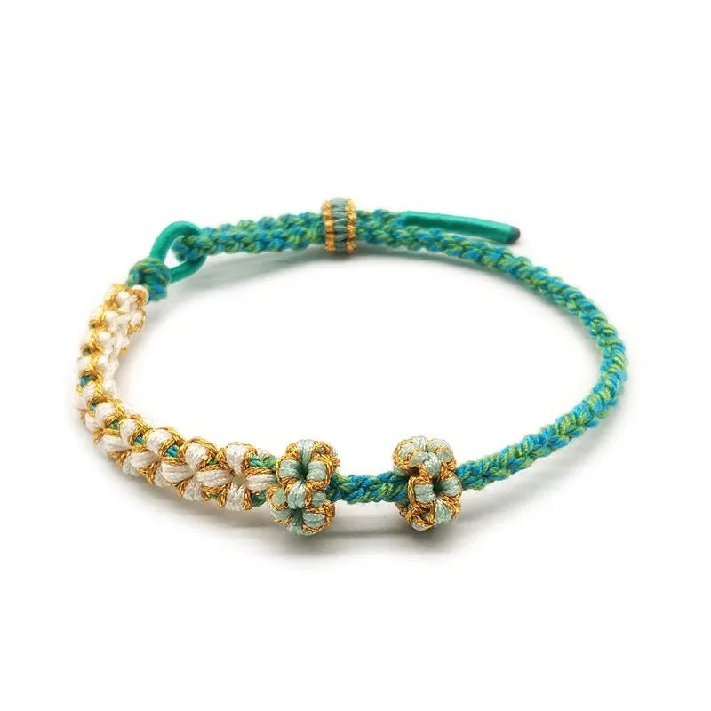 Romantic Exquisite Hand-knitted Peach Flower Bracelet - Image 2
