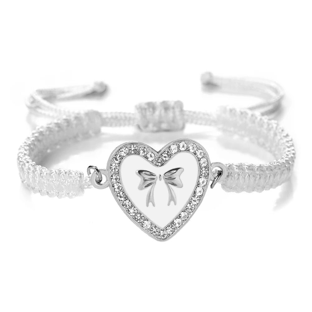 Heart Bowknot Braided Bracelet - Image 26