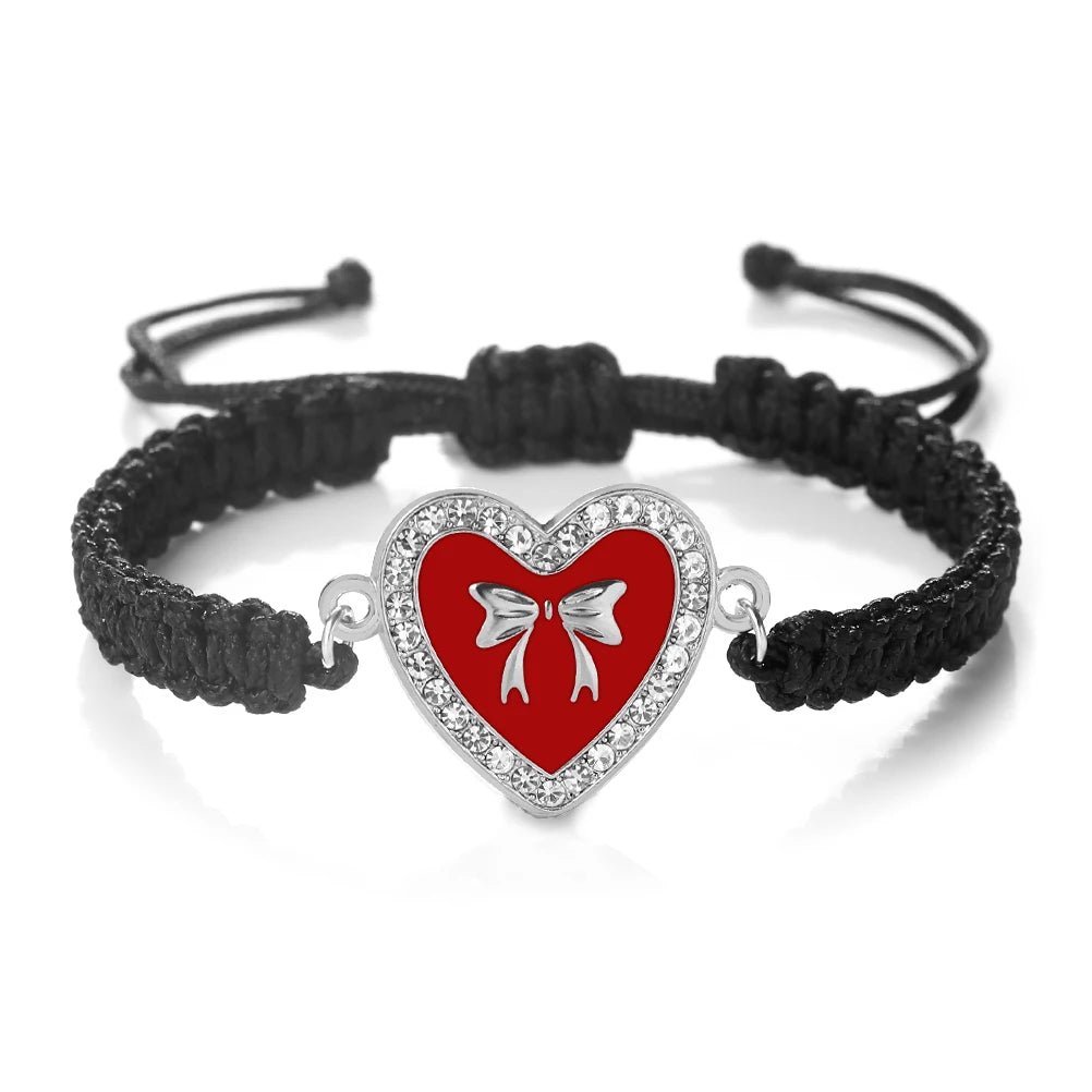 Heart Bowknot Braided Bracelet - Image 29