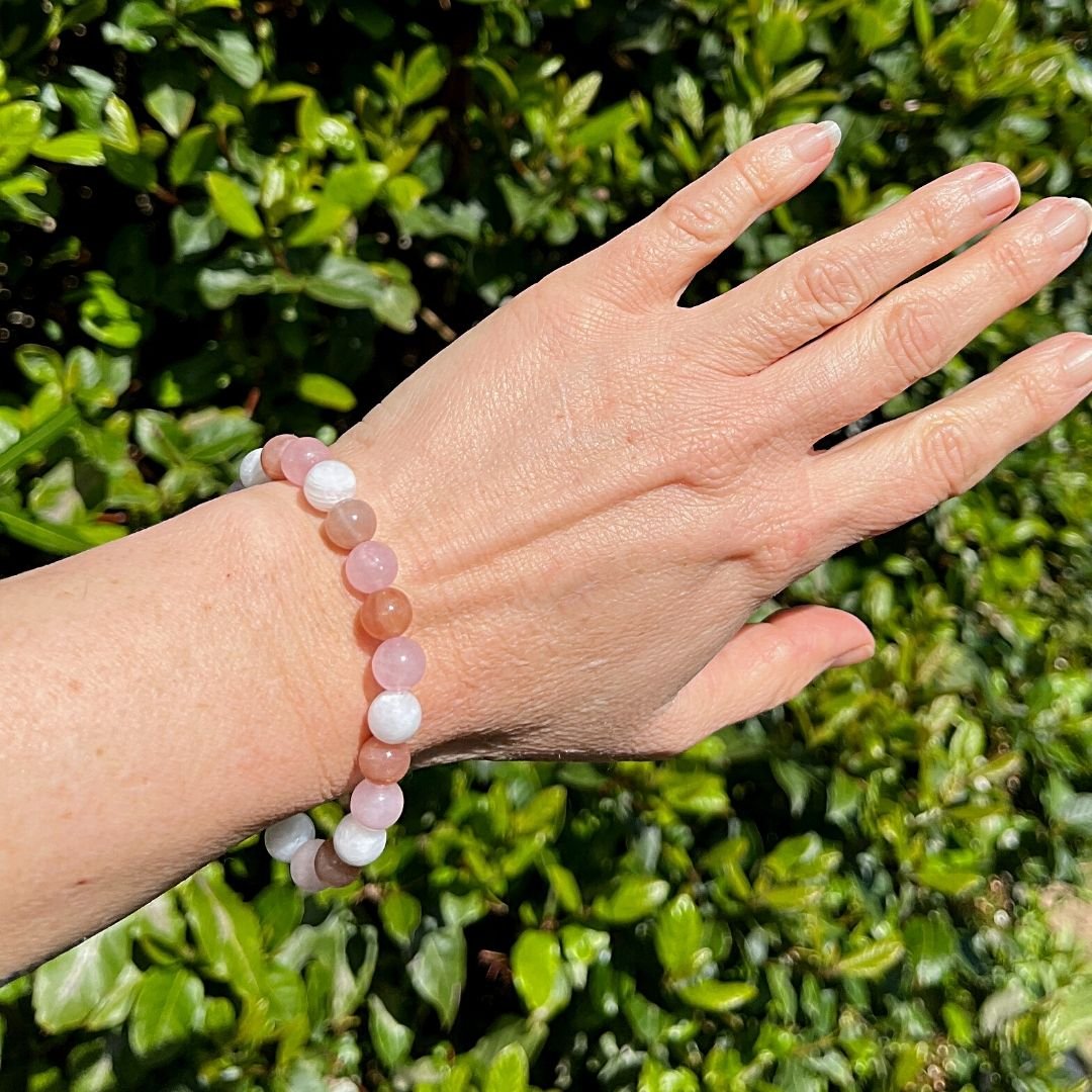 Bracelet "Venus" in Sunstone, Rose Quartz & Moonstone – Bild 2