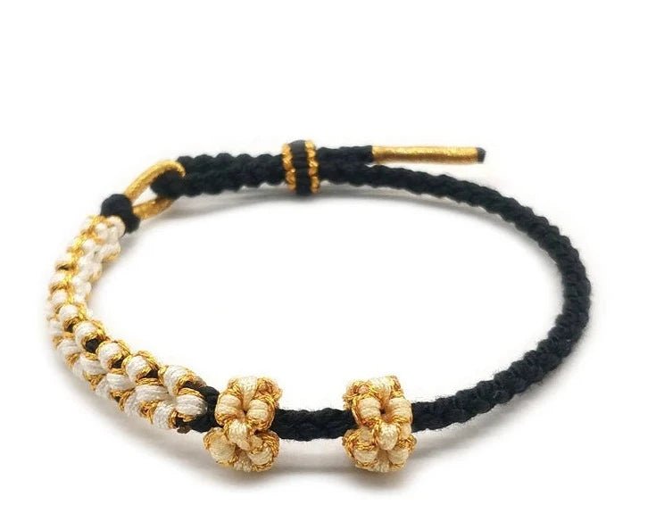 Romantic Exquisite Hand-knitted Peach Flower Bracelet - Image 5