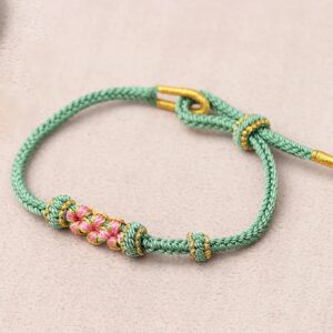 Peach Blossom Adjustables Braideds Bracelet