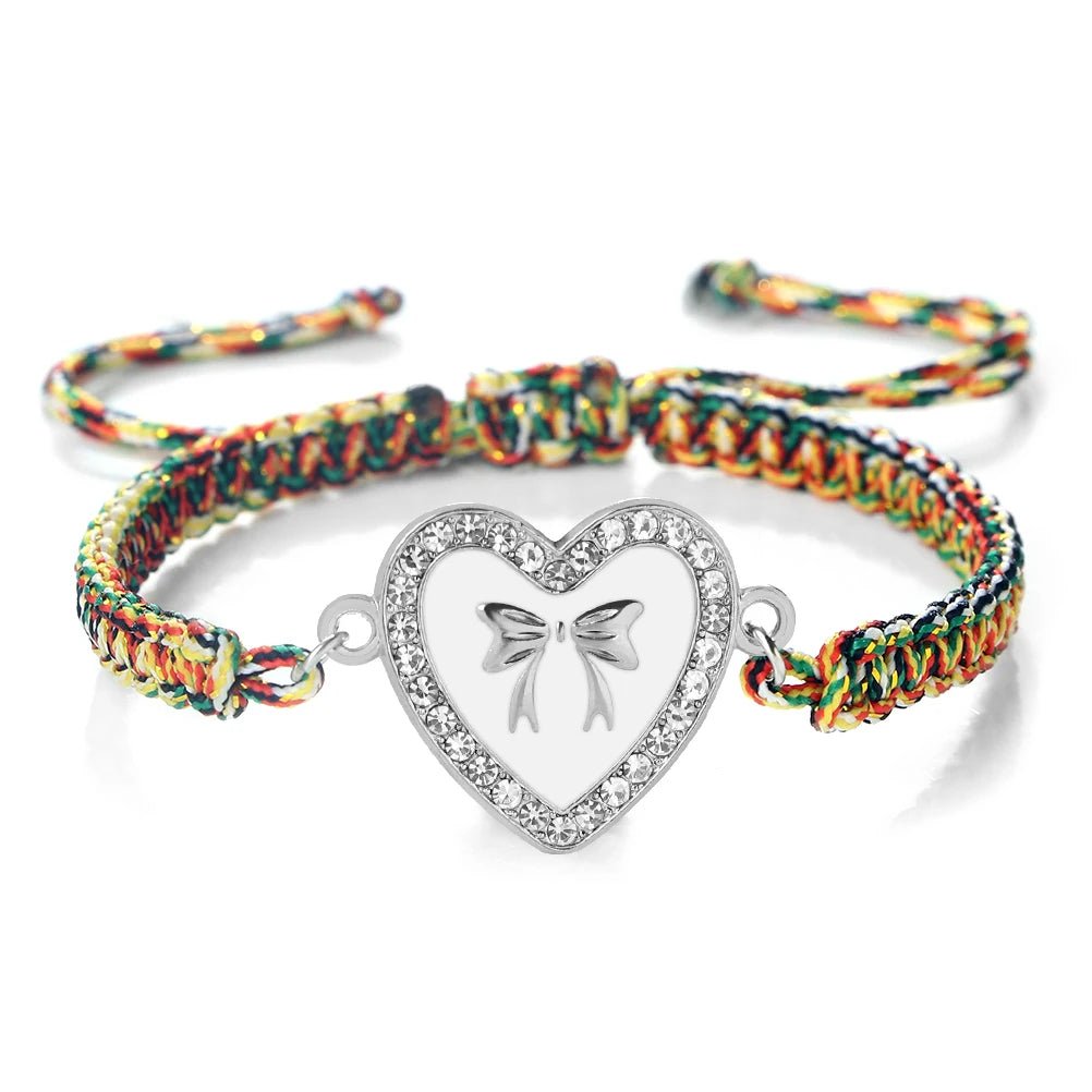 Heart Bowknot Braided Bracelet - Image 28