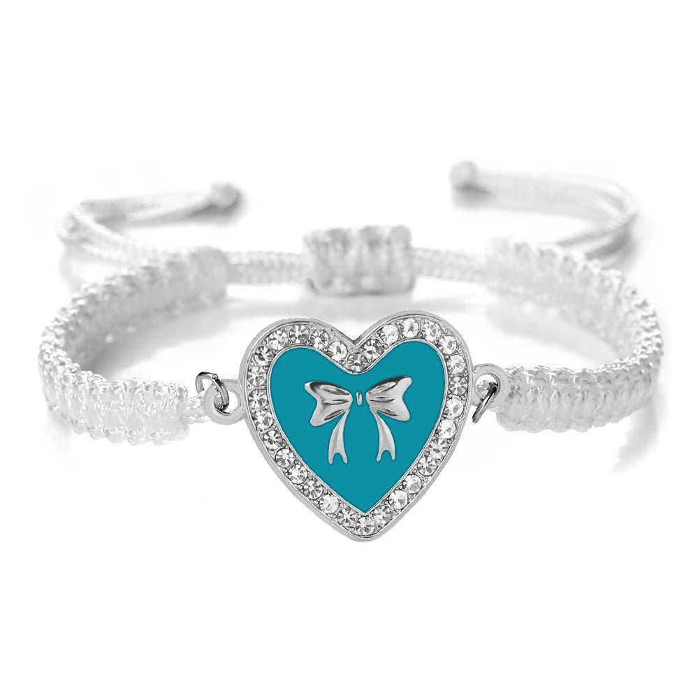 Heart Bowknot Braided Bracelet - Image 14