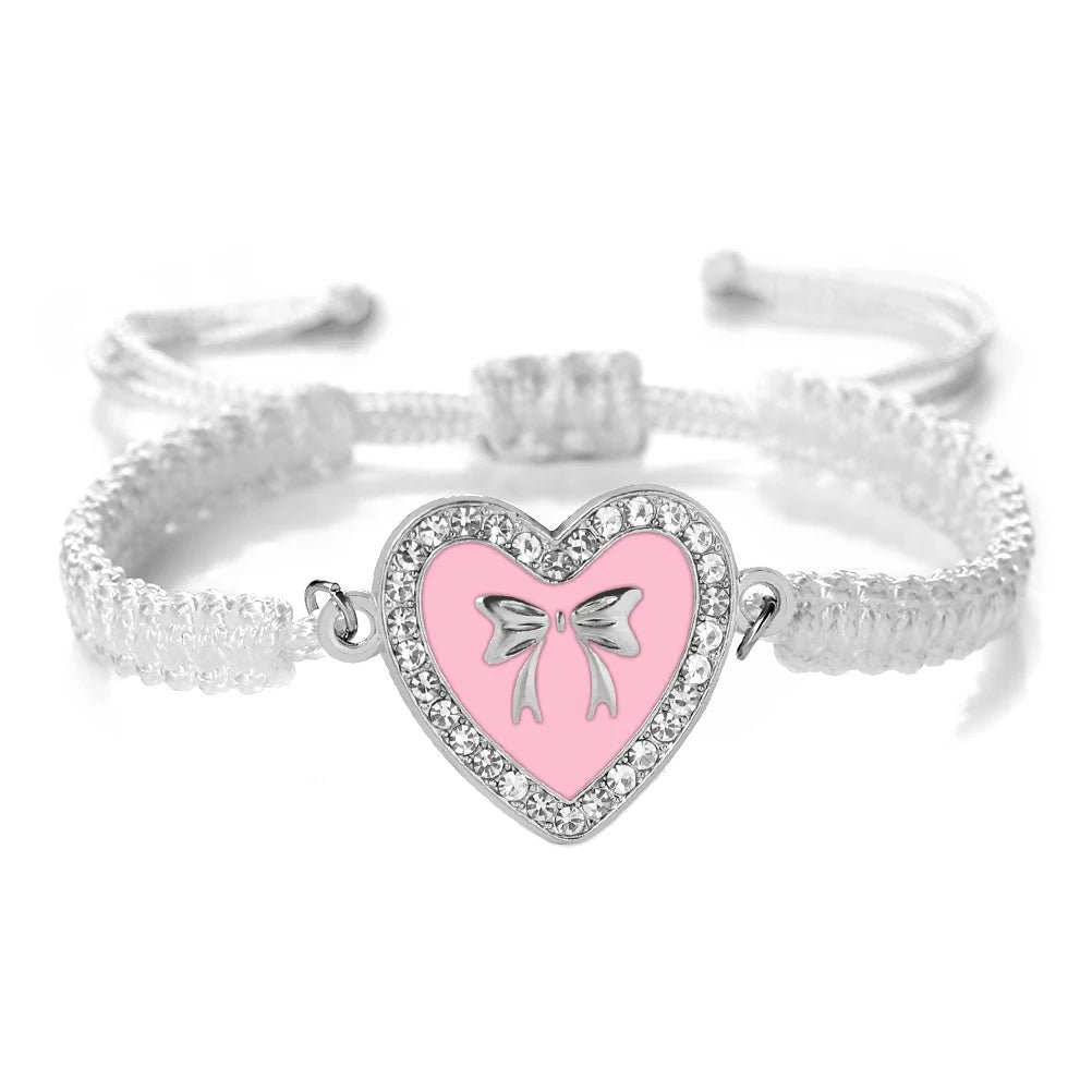 Heart Bowknot Braided Bracelet - Image 18