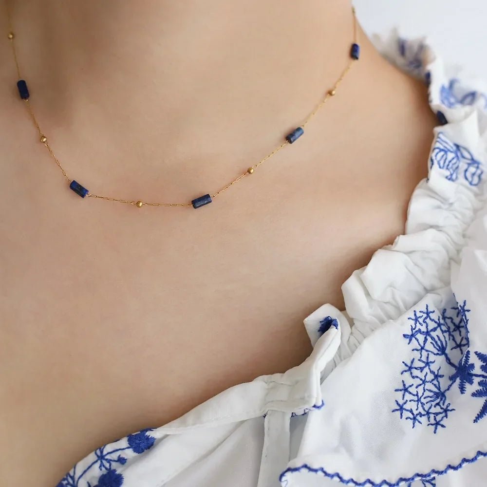 "Harmonie Céleste" set in Lapis Lazuli & Gold Plated – Bild 4