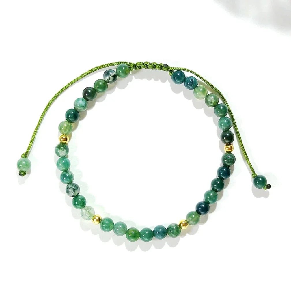 Adjustable Bracelet "Serenity" in Moss Agate – Bild 2