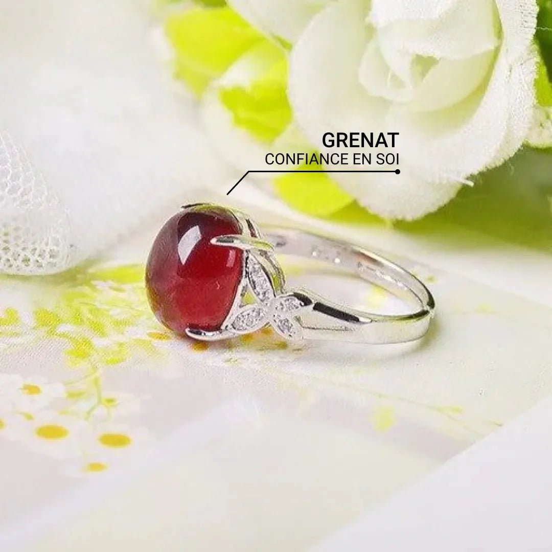 Adjustable "Abundance" Ring in Garnet – Bild 3
