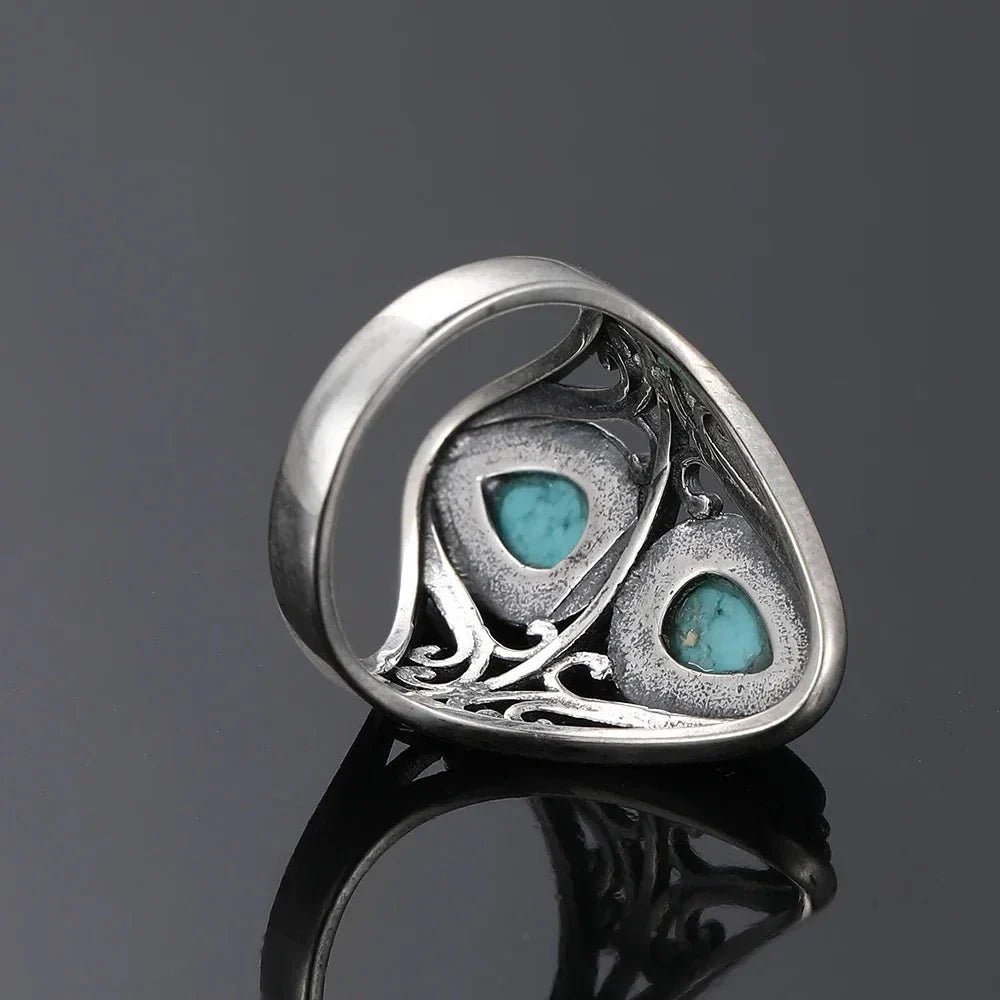 "Echo Protector" Ring in Turquoise & Silver – Bild 5