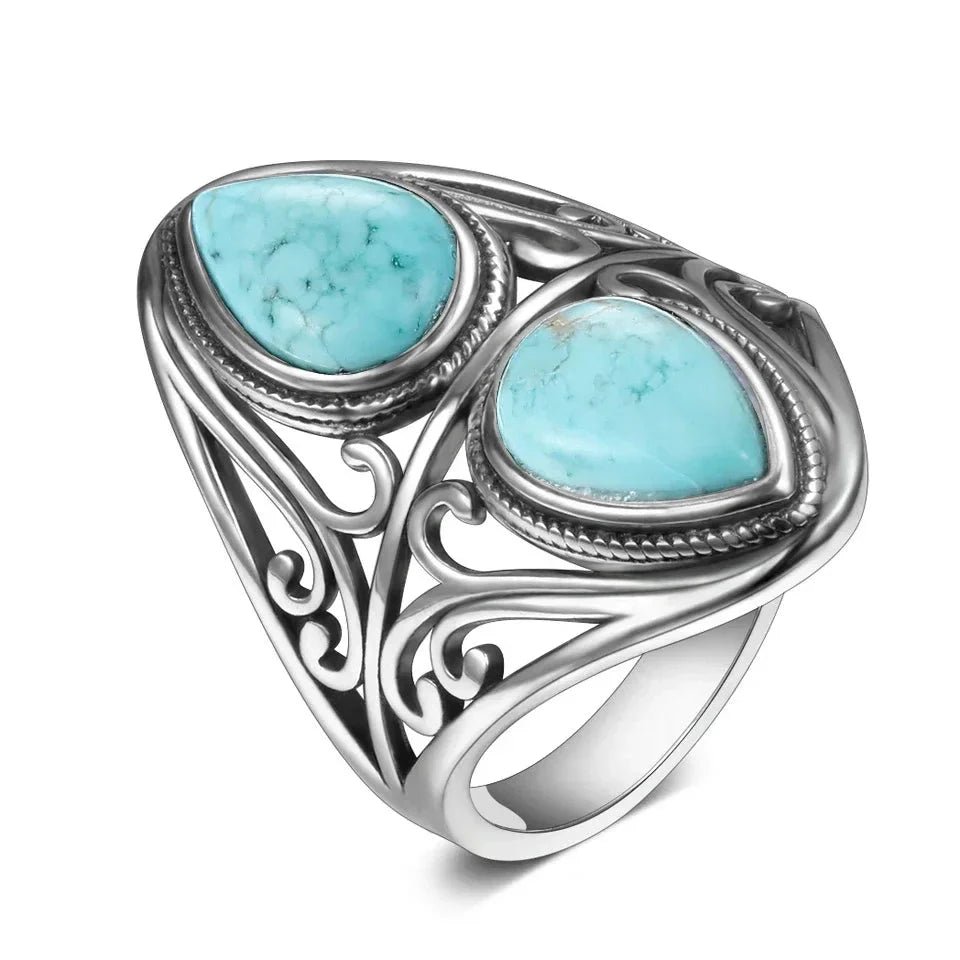 "Echo Protector" Ring in Turquoise & Silver – Bild 3