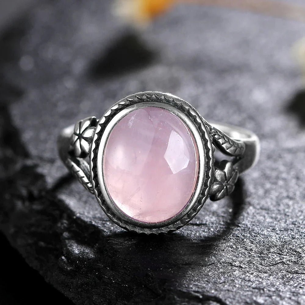 Ring „Sanftheit der Liebe“ aus Rosenquarz