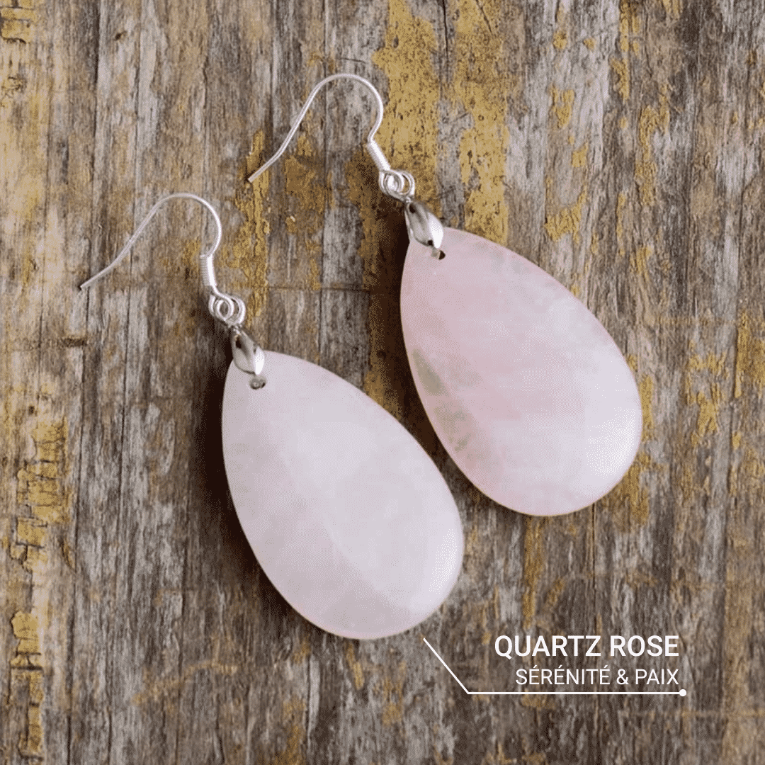 Rose Quartz Earrings – Bild 4