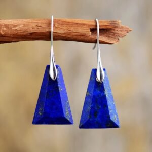 Minimalistische Ohrringe aus Lapislazuli