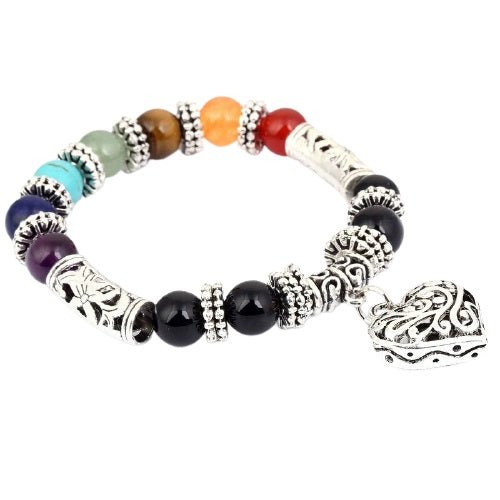 7 Chakra Beaded Bracelet – Love