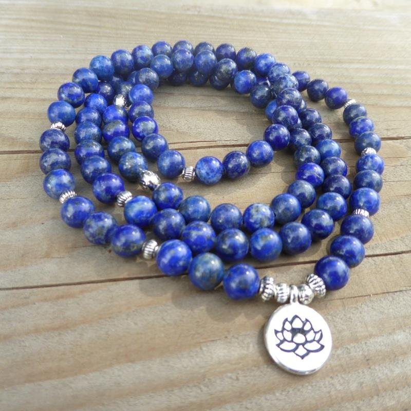 Bracelet Mala "Friendship" in Lapis Lazuli – Bild 2