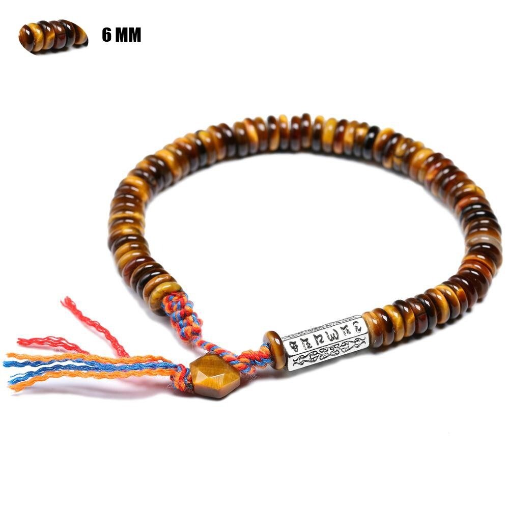 Tibetan Tiger Eye Beaded Bracelet – Bild 3