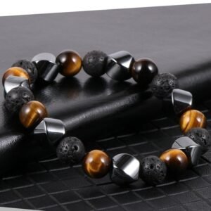 Armband „Dreifacher Schutz“ mit Lavastein
