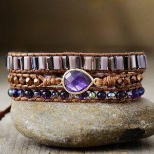 Wickelarmband „Exquis“ aus Amethyst