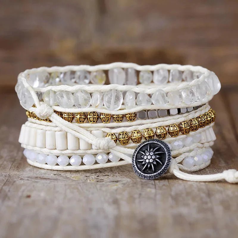 Bracelet Wrap "Inner Light" in Rock Crystal – Bild 3