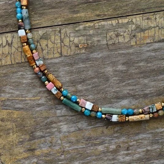 Bohemian Chic Necklace in Natural Stones – Bild 3