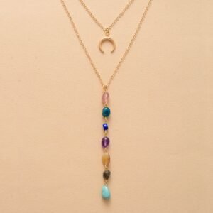 Double Halskette "Cascade of the 7 Chakras"